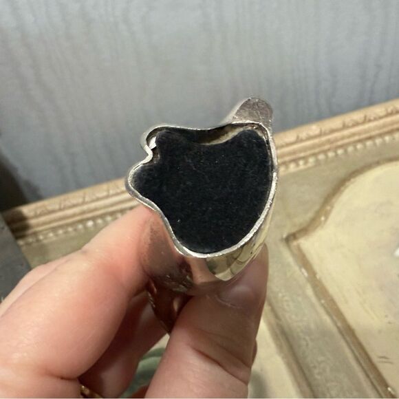 Vintage Silver Tone Kitty Cat Ring Holder - Picture 7 of 10